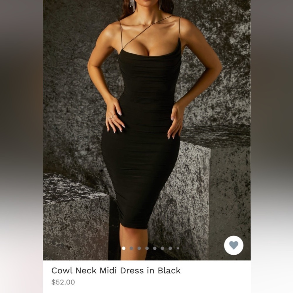 Oh Polly cowl neck midi dress